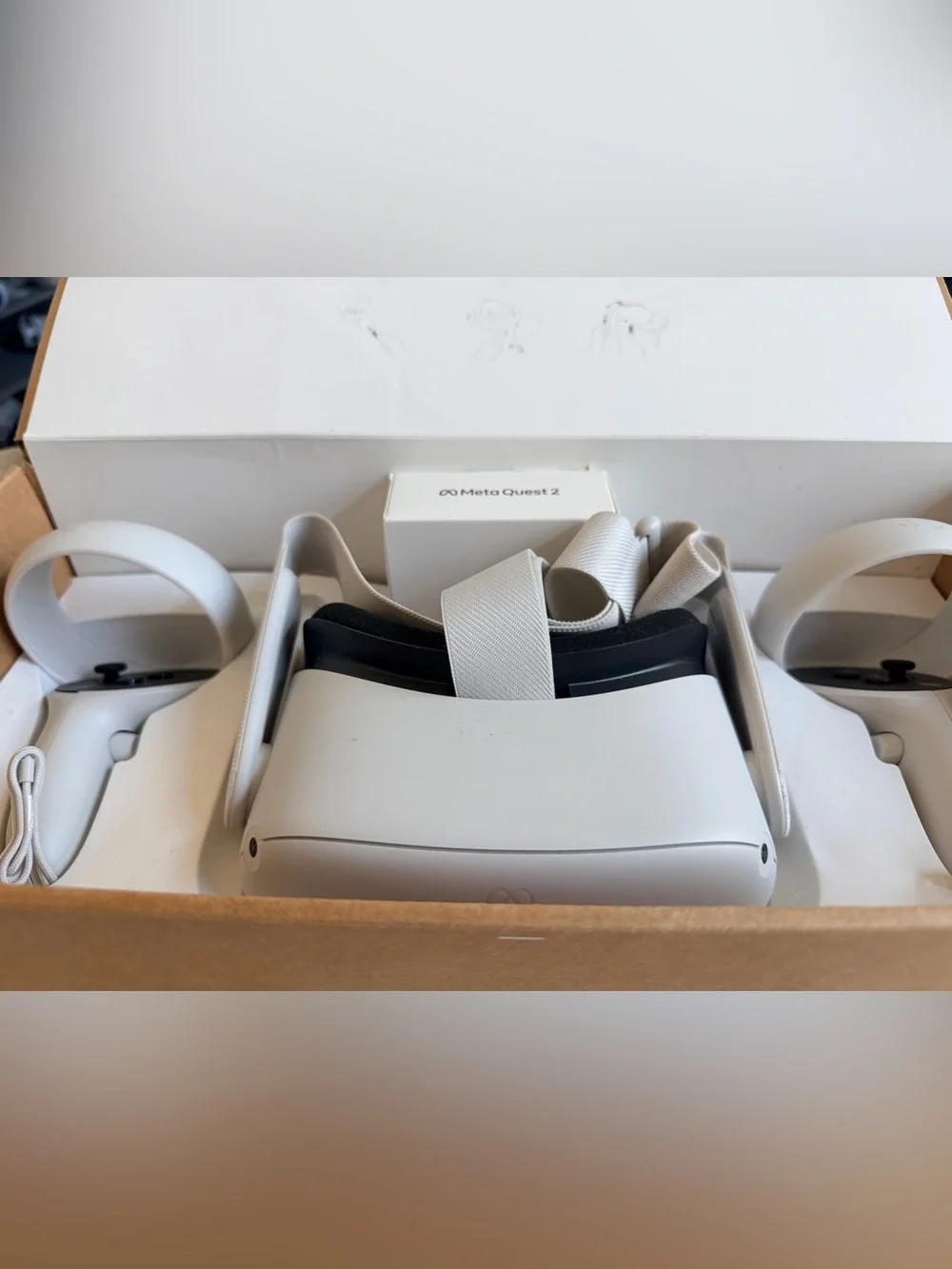 Meta Quest 2 Standalone VR Headset with Touch Controllers — White